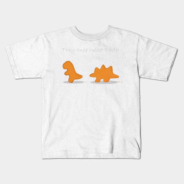 Dino Nuggets Kids T-Shirt by pkmnTrainerJosh